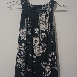 INC International Concepts Black & White Floral Halter Camisole